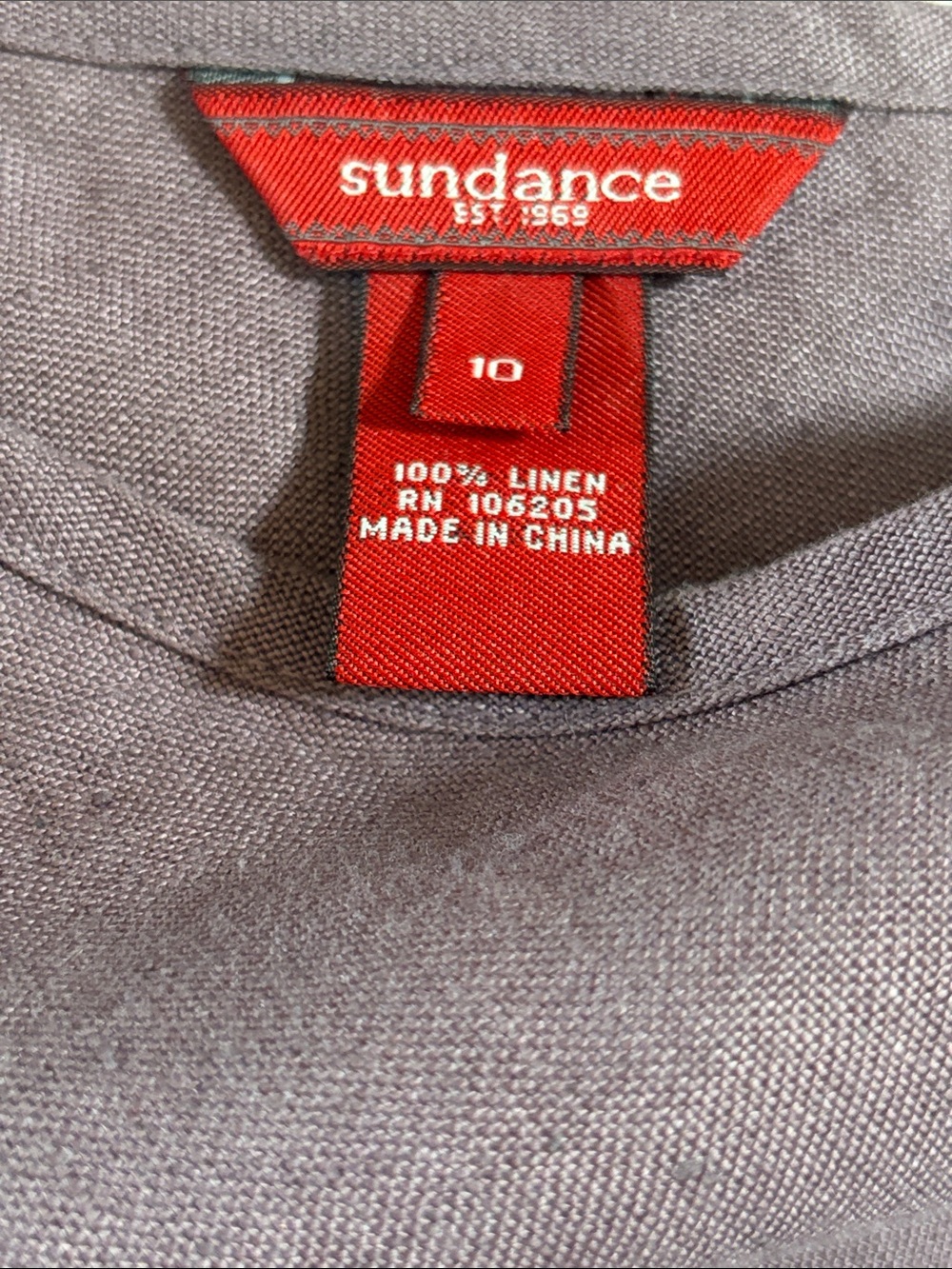 Sundance Dusty Lavender High-Low Tie/zip side Waist linen Skirt, 10 - Picture 4 of 4